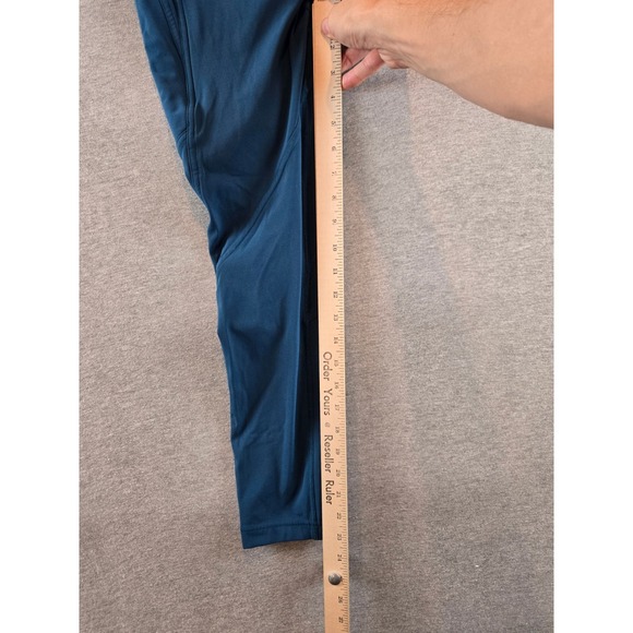 Lululemon Leave The Pack Crop Leggings Womens 6 Nile Blue‎ 23" Gym Athleisure - Picture 9 of 10